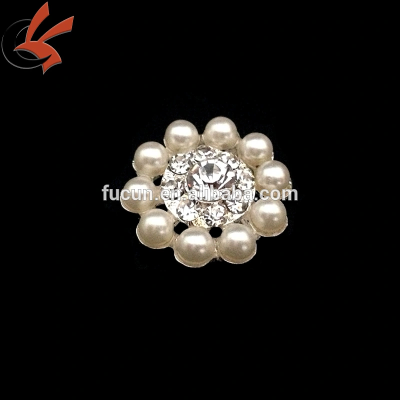 small pearl and rhinestone brooch pin wedding bouquet brooch