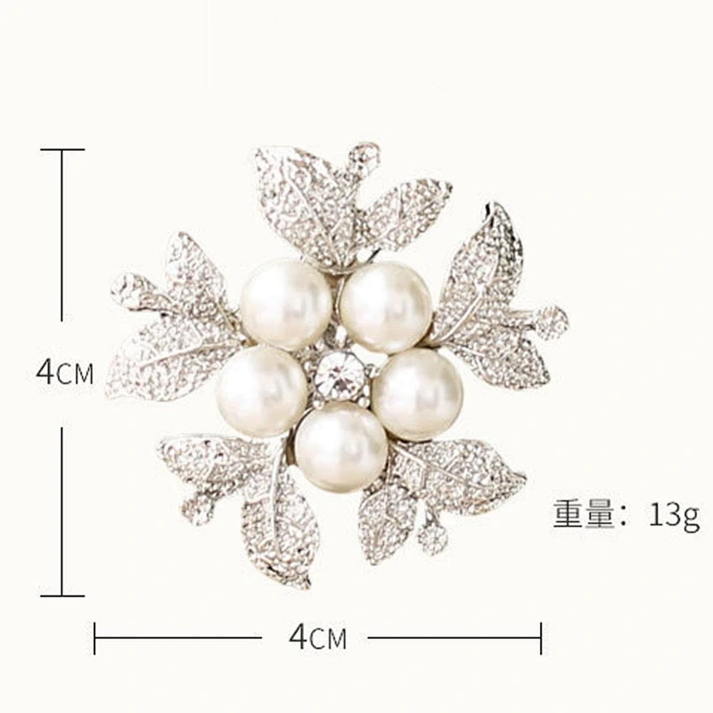 fashion wedding jewelry style diamond flower brooch for party decoration