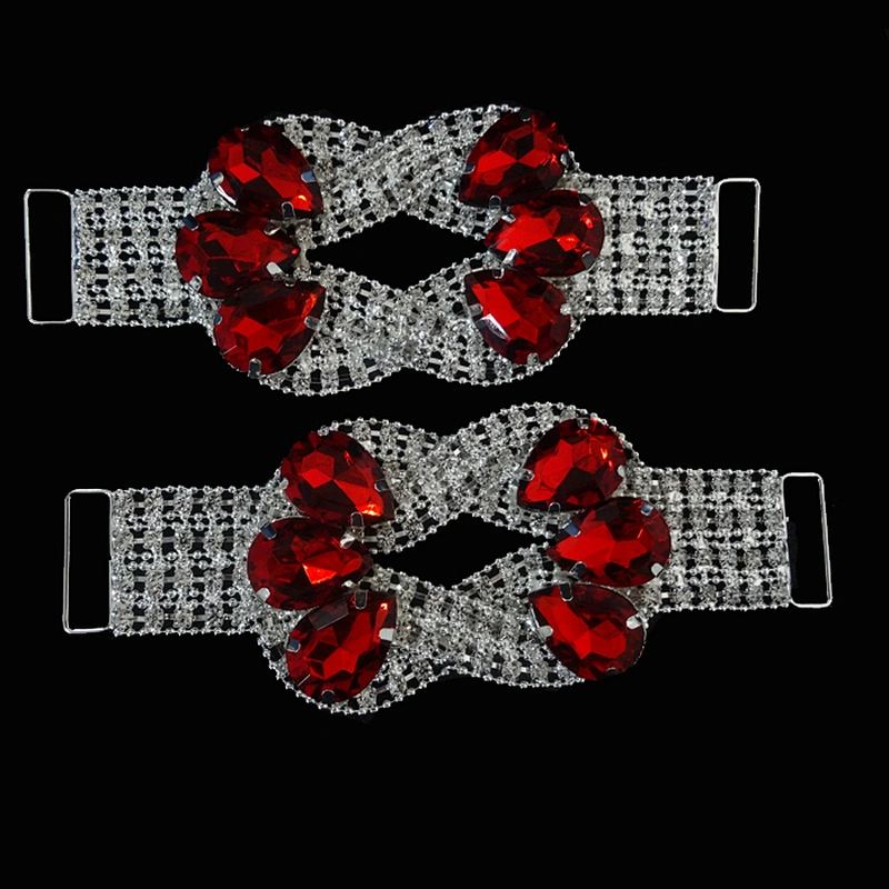 Bling Bling AB Crystal Large Water Drop Glass Crystal Rhinestone Bikini Connectors
