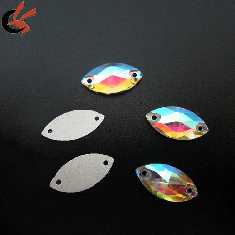 sew on eye crystal glass stone for wedding dress decoration