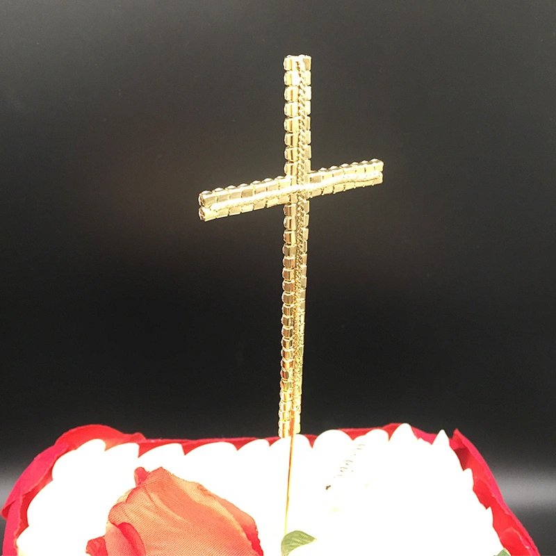 Christians birthday party church baptism rhinestone cross wedding cake toppers