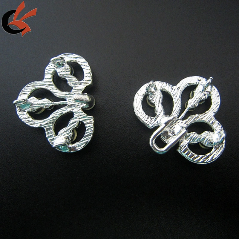 rhinestone pair buckles for wedding invitation silk box