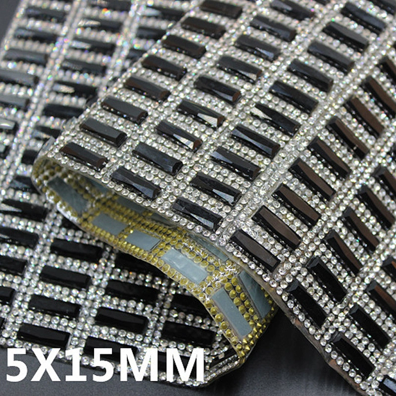 LOWEST PRICE !!! 24CMX40CM Hotfix Crystal Mesh Glass Stone Glue Sheet Wholesale