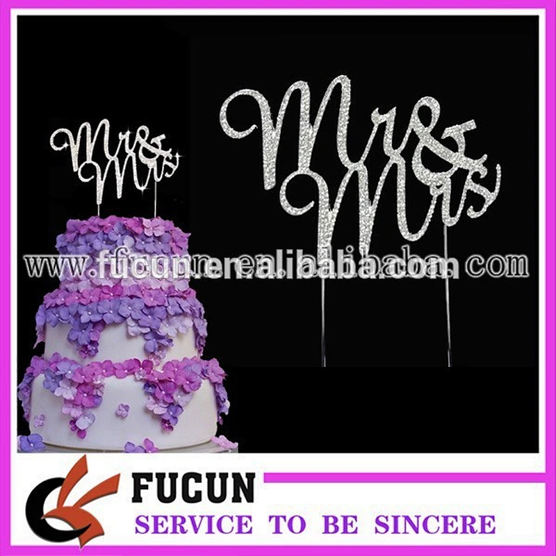 Mr & Mrs wedding cake toppers diamante cake topper crystal cake toppers