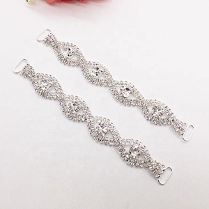 Hot Sale Fashion Swimwear Using Crystal Rhinestone Eye Shaped Bikini Connectors