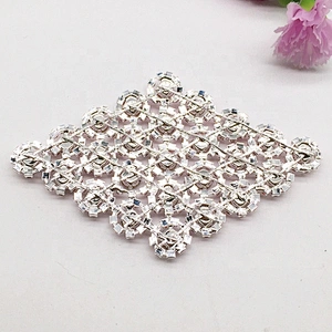 Wholesale attractive large square flat back rhinestone red crystal embellished applique for decoration