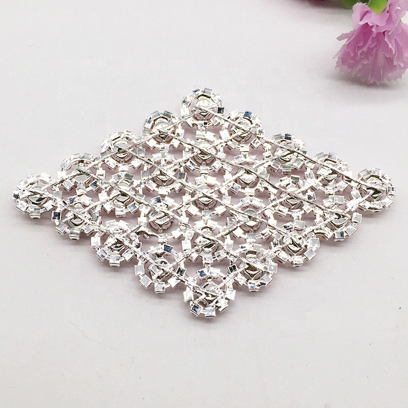 Wholesale attractive large square flat back rhinestone red crystal embellished applique for decoration