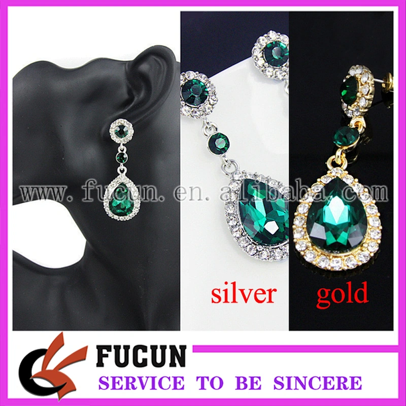 2017 fashion jewellery crystal zircon ladies earrings