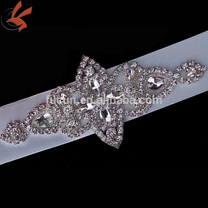 China manufacturer rhinestone applique for sash,neckline dress decoration