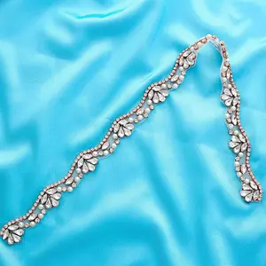 New style Sewing decoration DIY handmade rhinestone strass embroidery applique for dress