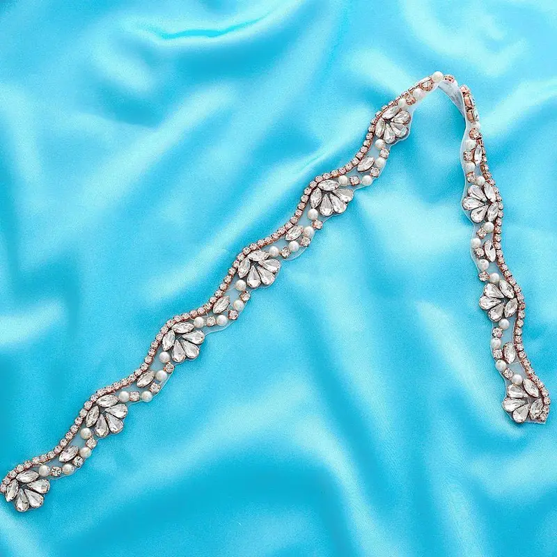 New style Sewing decoration DIY handmade rhinestone strass embroidery applique for dress