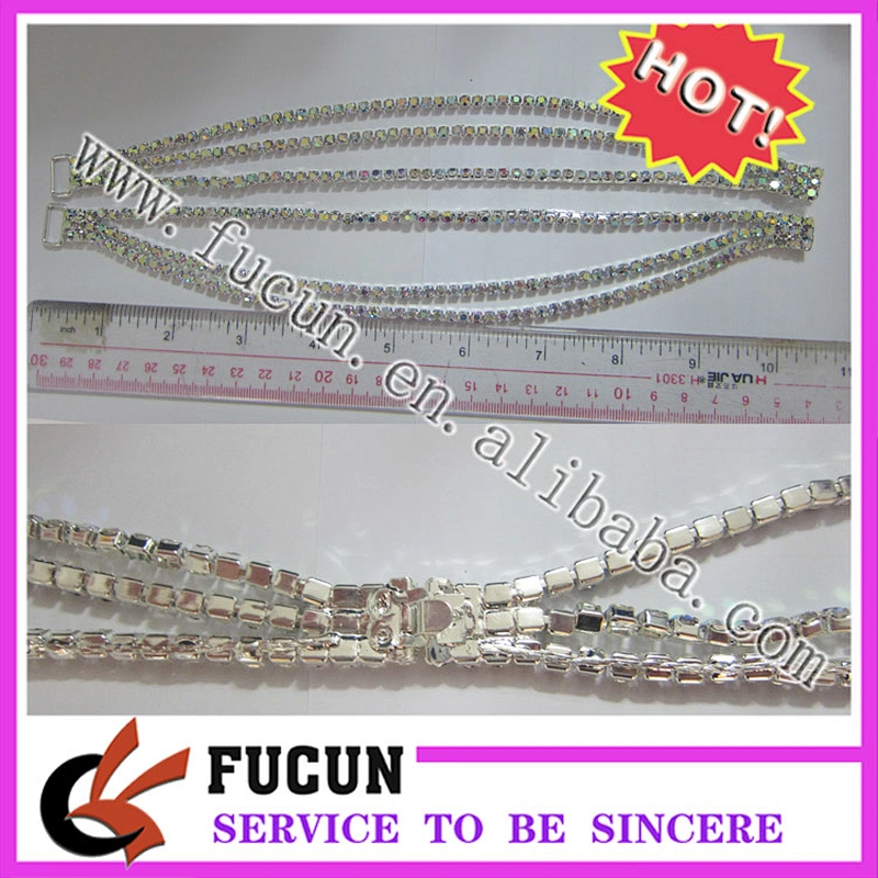 Hot sale rhinestone headband long straight middle bikini connector