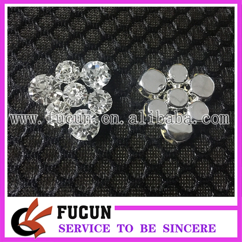 fashion jewelry women lapel neckline brooch button crystal rhinestones flat back buttons