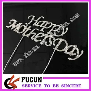 Happy mother day festival crystal decoration cake accessories cake topper
