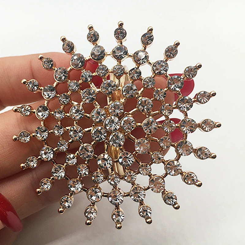 wholesale fashion metal gold plating wedding crystal napkin ring