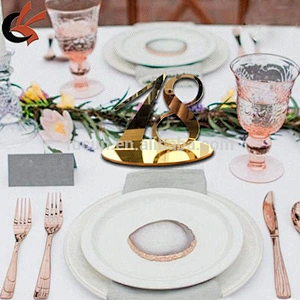 Party Decoration Laser Cutting Acrylic Mirror Birthday Cake Topper Table Number