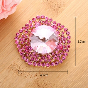 47mm wedding celebration invitation decoration crystal rhinestone brooch jewelry