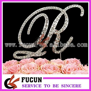 China wholesale diamond cake topper wedding decorations