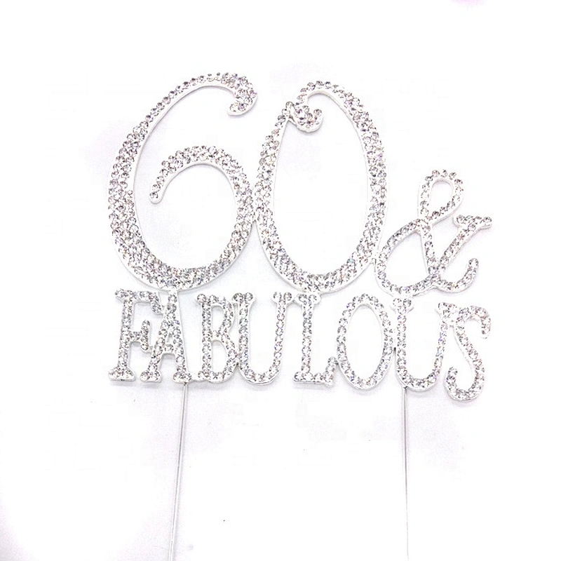 Wholesale GOLD 60 & Fabulous Cake Topper 60th Birthday Decoration