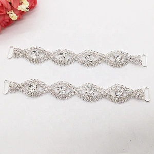 Hot Sale Fashion Swimwear Using Crystal Rhinestone Eye Shaped Bikini Connectors