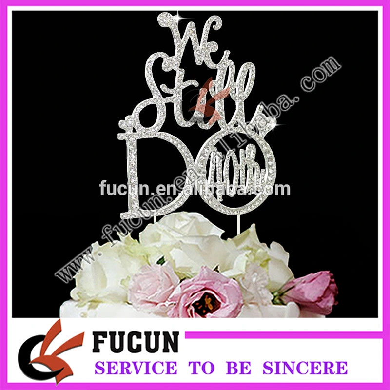 Wedding Vow Renewal Anniversary Large Rhinestone 