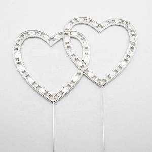 2019 new arrivals wedding favors big design double heart cake card topper