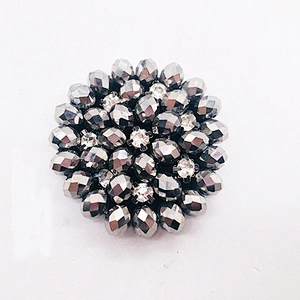 Customized Round shape decorative bead shoes flower accessories