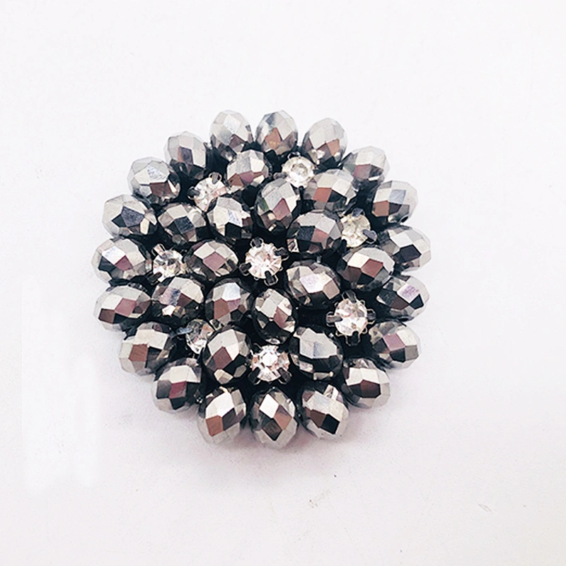 Customized Round shape decorative bead shoes flower accessories