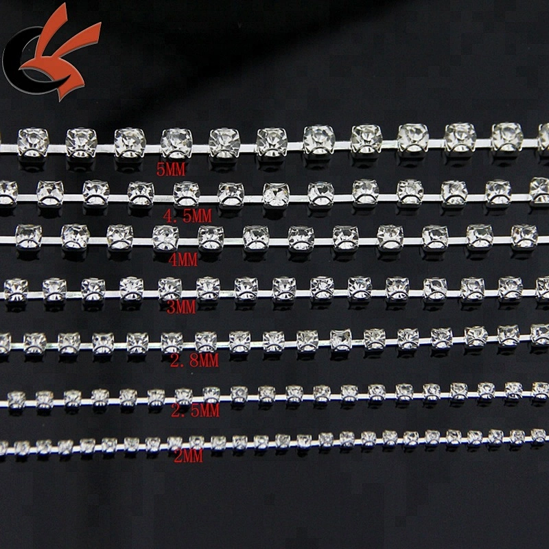 wedding cake decoration rose gold plating wholesale glass rhinestone chain