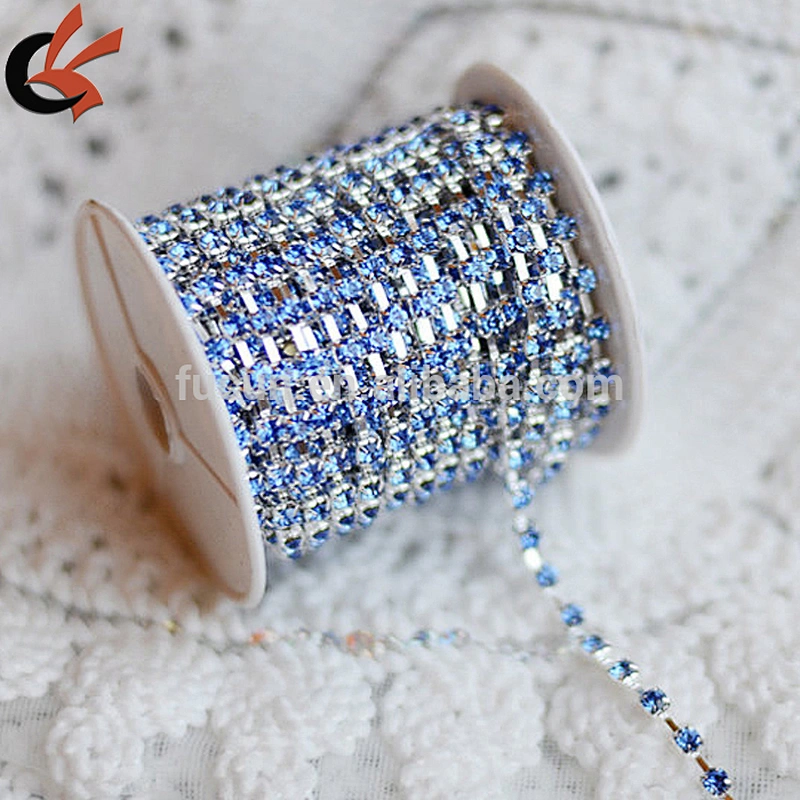 Wholesale strass roll rhinestone sparse cup chain for garment decoration
