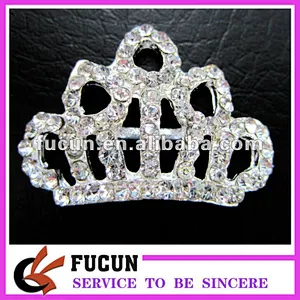 wholesale cheap fashion jewelry rhinestone wedding crown brooch for girls