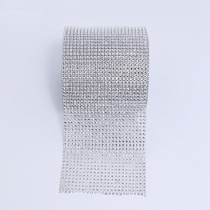 Silver and gold 24 rows plastic empty mesh wrap trimming for wedding accessories decorative