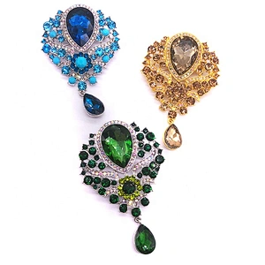 2019 Large Custom Carnival Dress Rhinestone Crystal Brooch Pin