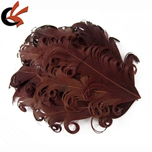Best Sale Beautiful colors Hair Decoration Curly Goose Feather Pad
