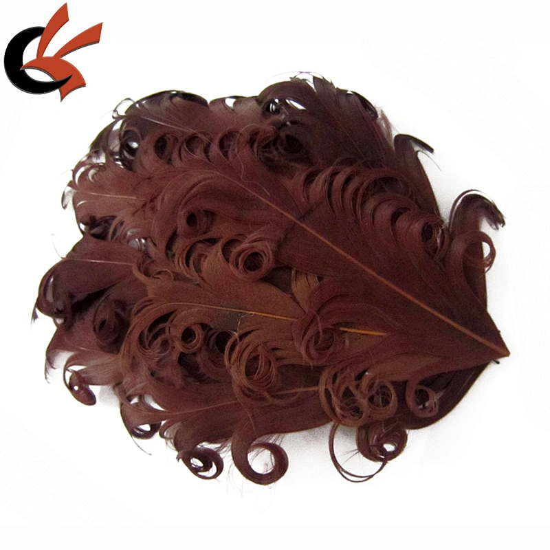 Best Sale Beautiful colors Hair Decoration Curly Goose Feather Pad
