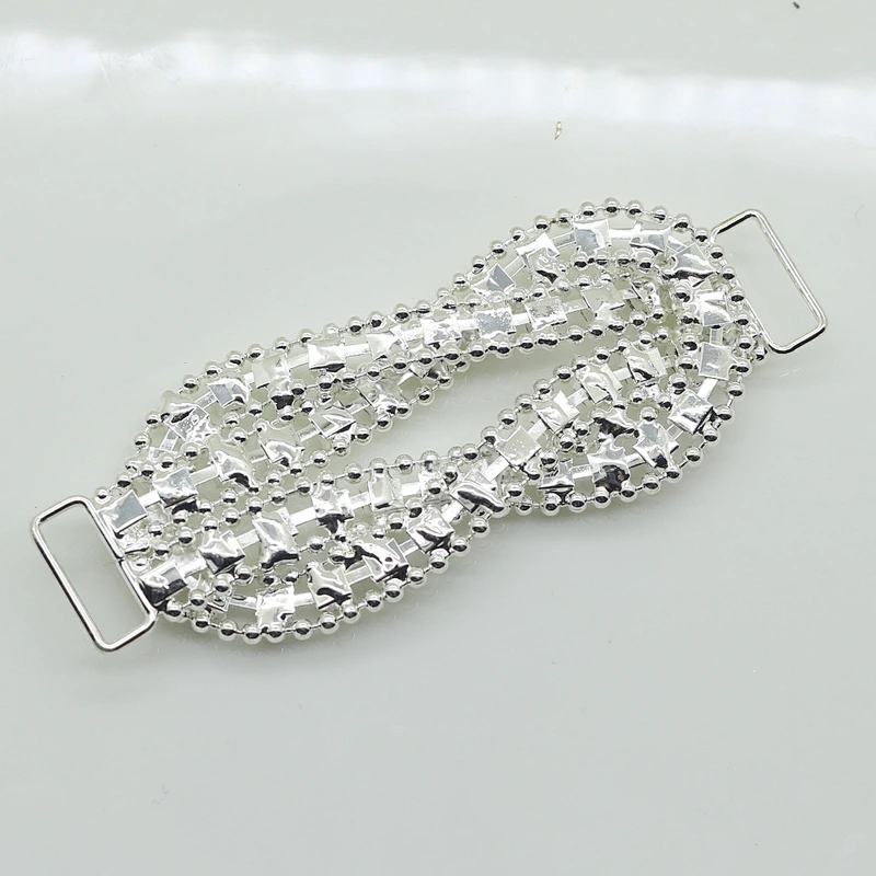 wholesale fashion metal 80mm crystal rhinestone connectors for bikini