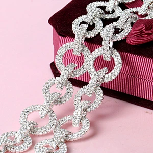 Wholesale strass crystal Rhinestones trimming chain in roll for bridal