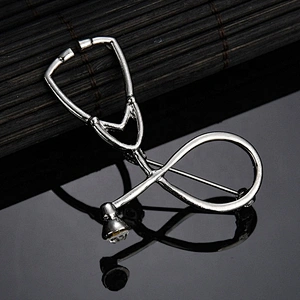 wholesale rhinestone doctor stethoscope brooch