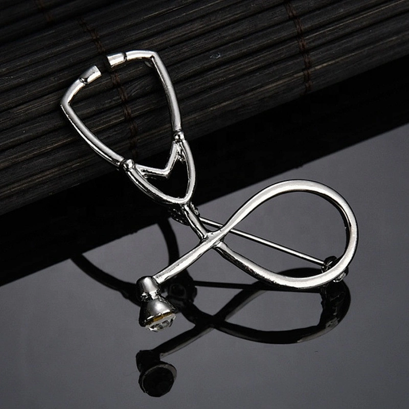 wholesale rhinestone doctor stethoscope brooch
