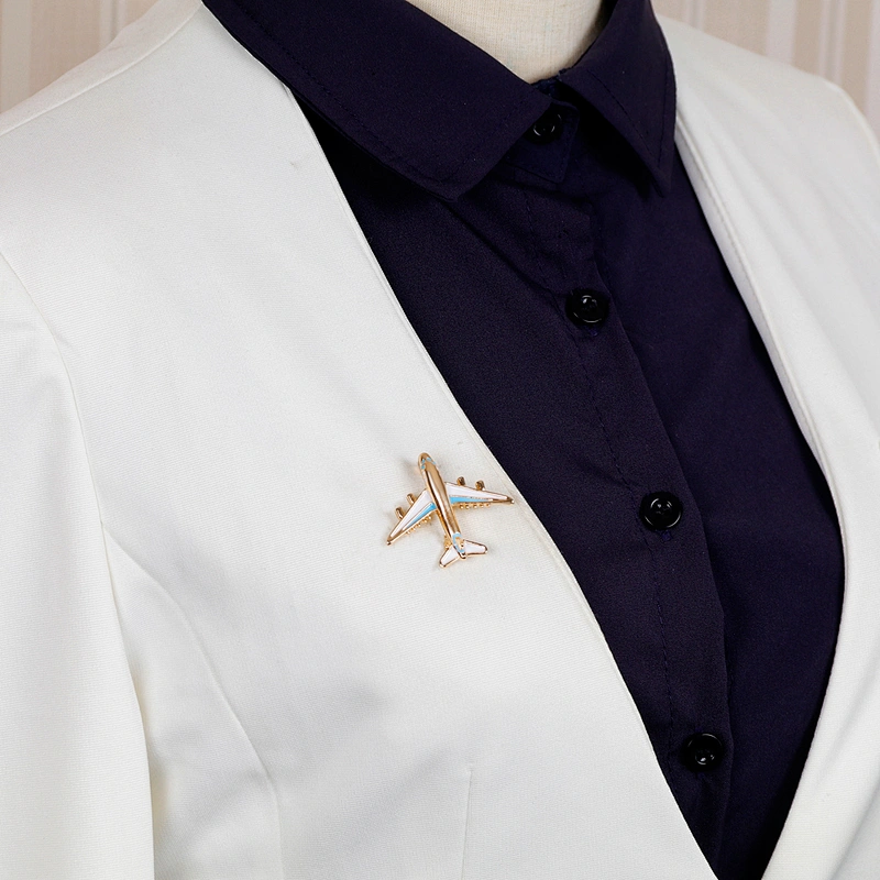 New Fashion High Quality Drip Oil Airplane Brooch