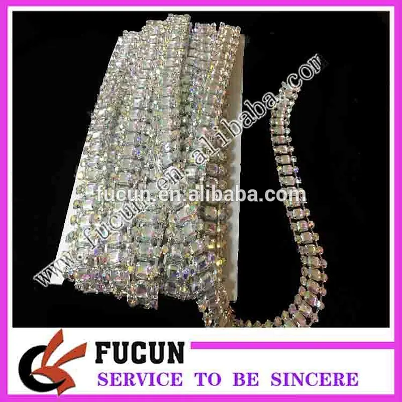 2019 Metal alloyed material new design rhinestone trimming for dress wholesale