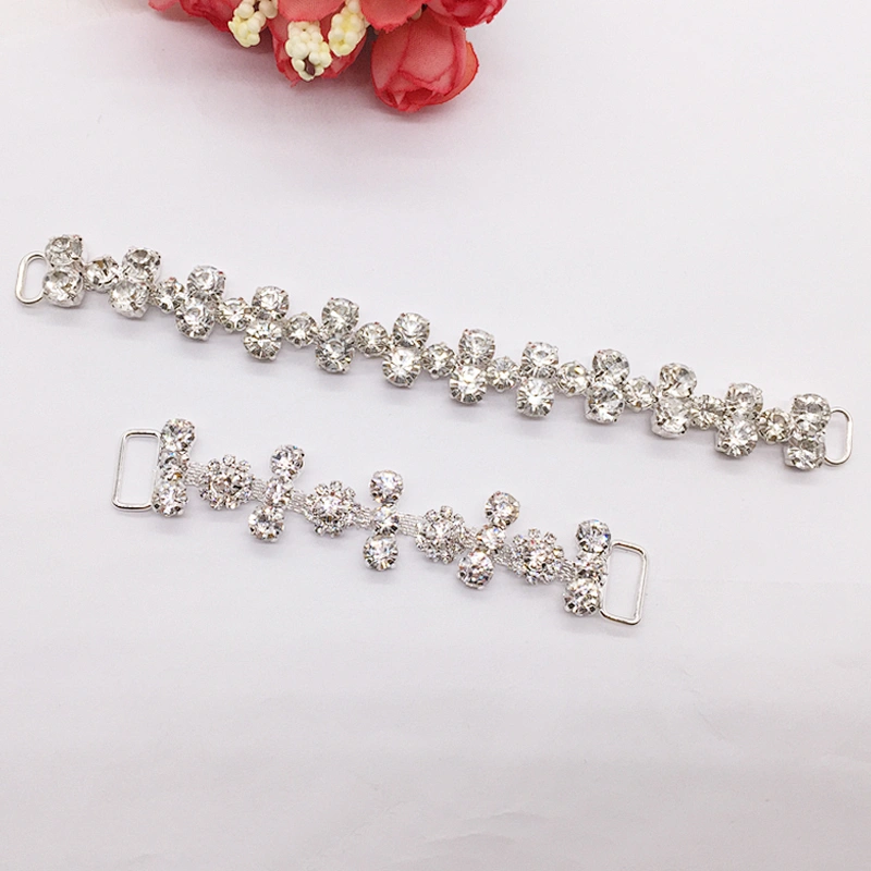 fashion flower design sexy swimsuits rhinestone bikini connectors for beauty contest