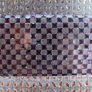 Hot Sale Factory Cheap Price 120*45cm crystal hot fix rhinestone mesh sheet for garment shoes bags