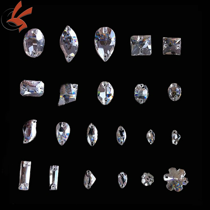 sew on eye crystal glass stone for wedding dress decoration