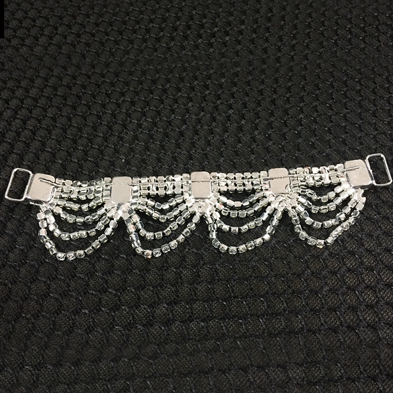 Rhinestone Hanging Buckle Swimwear Stunning Look Metal Chain Connector For Bikini
