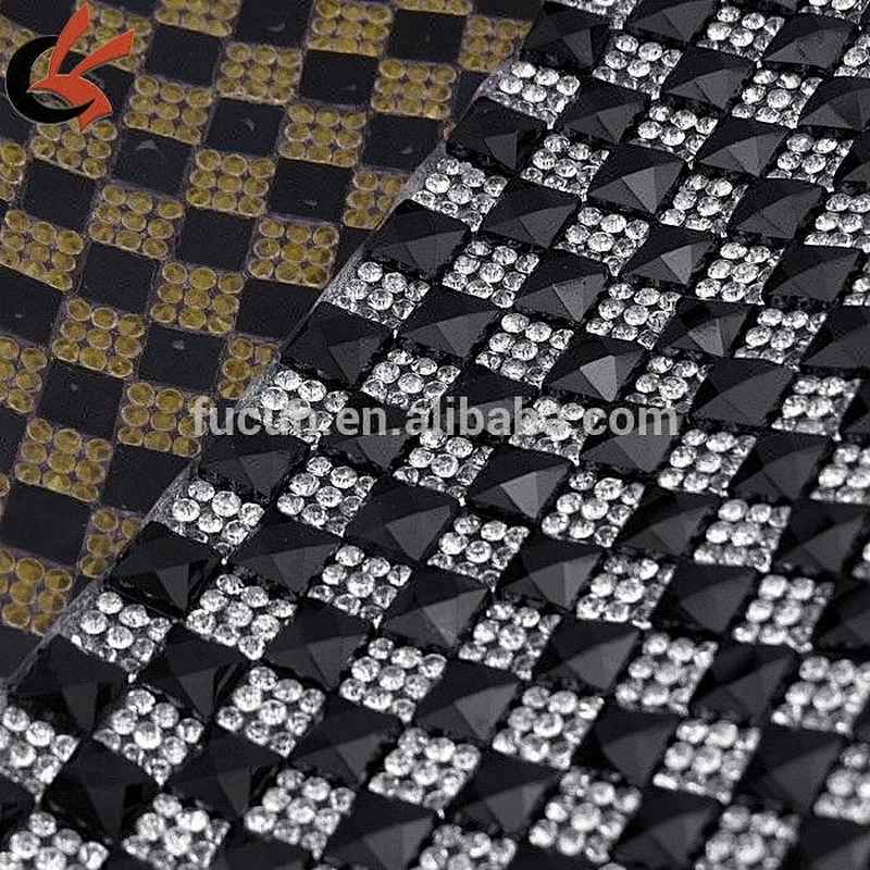 bling heat transfer rhinestone mesh trimming for garment shoe bag accessories