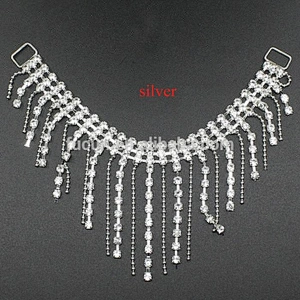 new arrival metal bead swing rhinestone bikini connector