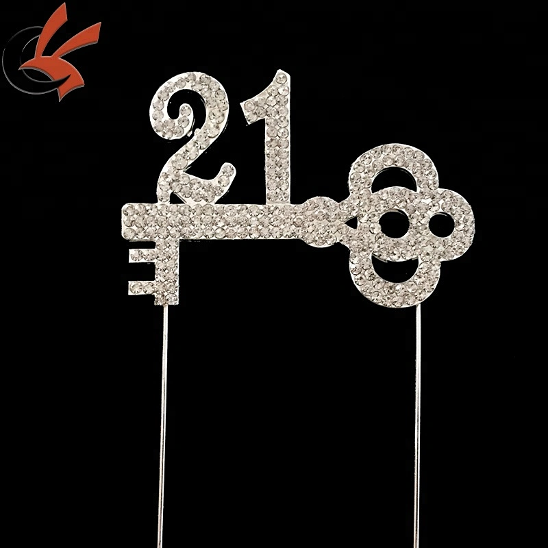 Bling Bling 21 key diamante crystal rhinestone cake topper