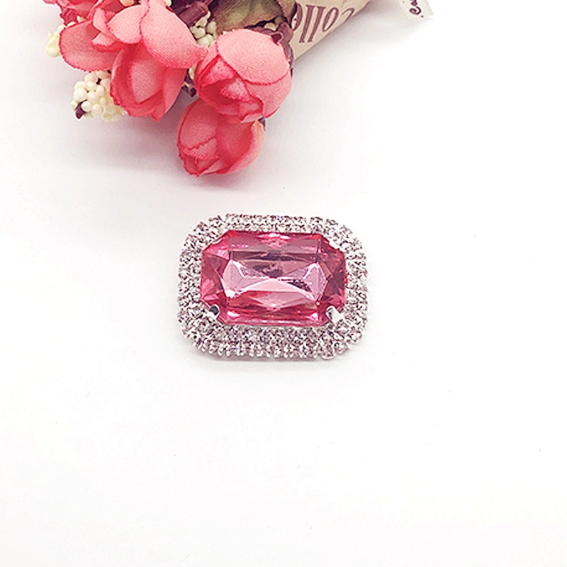 custom metal  rhinestone shoe clips on shoes decoration