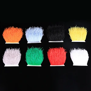 Cheap sale Dyed Ostrich Feather Fringe trimming  For Party Dress/skirt Decoration
